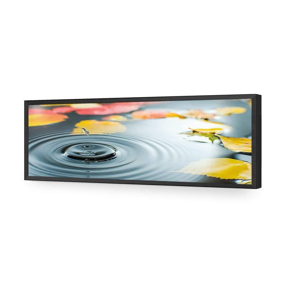 Droplet on Lily Pond (long) - Wall Art Designs - 788_AL_H WAD_AP - 030 - EDG_90x30_S - 2538 - BLK