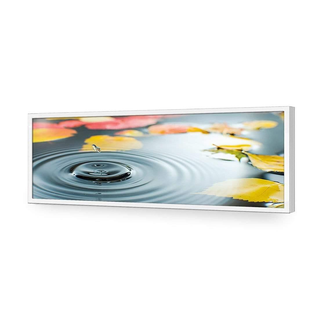 Droplet on Lily Pond (long) - Wall Art Designs - 788_AL_H WAD_AP - 030 - EDG_90x30_S - 2538 - WHT