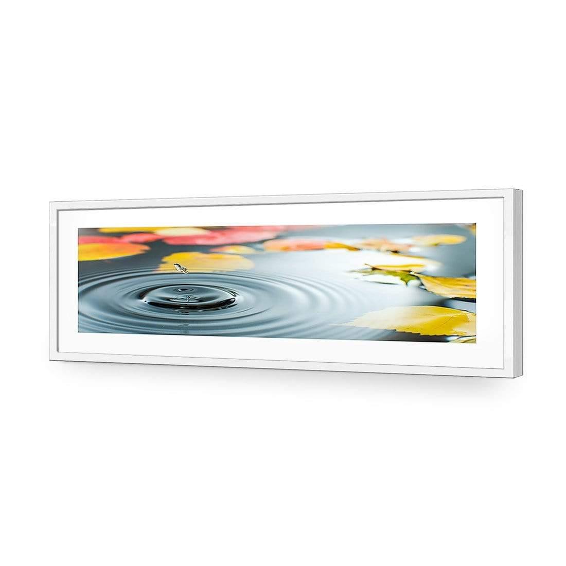 Droplet on Lily Pond (long) - Wall Art Designs - 788_AL_H WAD_AP - 030 - MAT_90x30_S - 2538 - WHT