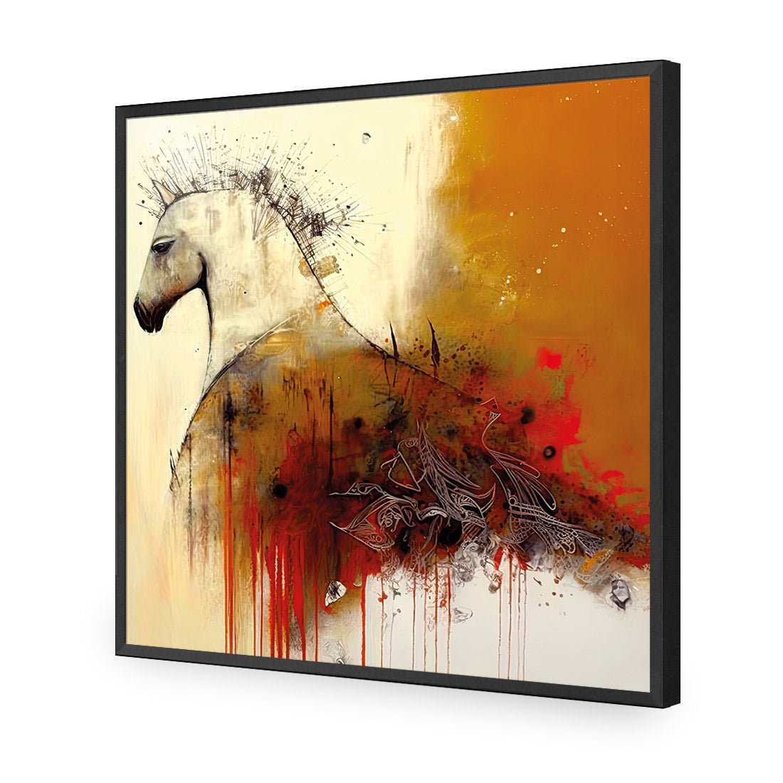 Echo of Hoofbeats I - Wall Art Designs - WB_100991_AS_Q CAF_AP - 030 - EDG_37x37_S - 2538 - BLK