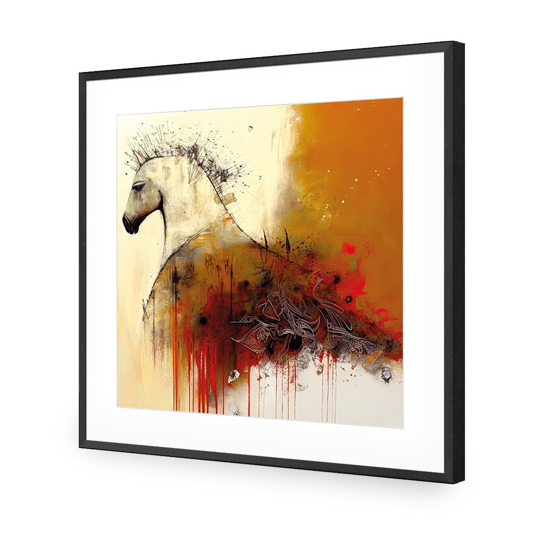 Echo of Hoofbeats I - Wall Art Designs - WB_100991_AS_Q CAF_AP - 030 - MAT_37x37_S - 2538 - BLK