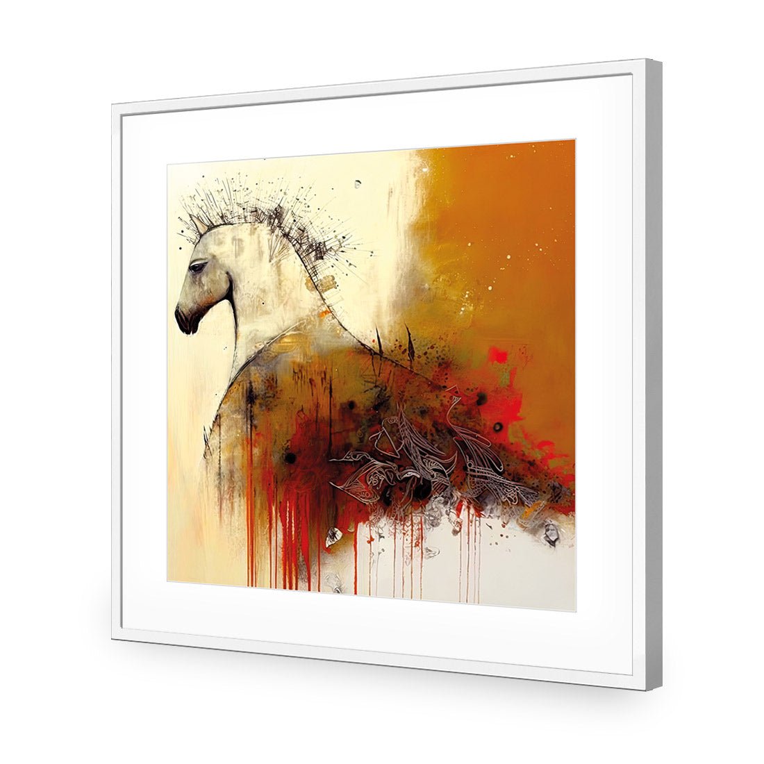 Echo of Hoofbeats I - Wall Art Designs - WB_100991_AS_Q CAF_AP - 030 - MAT_37x37_S - 2538 - WHT