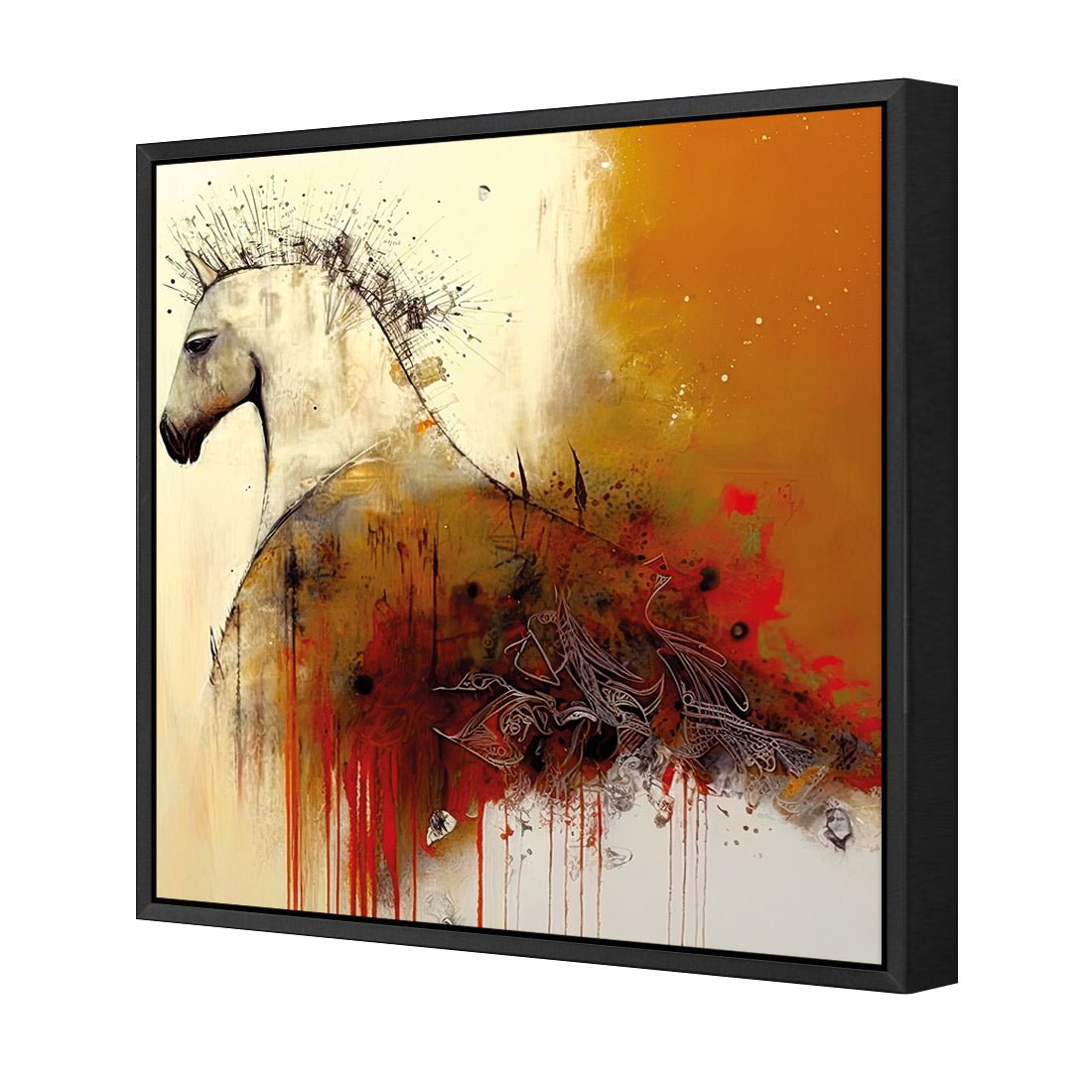 Echo of Hoofbeats I - Wall Art Designs - WB_100991_AS_Q CAF_CP - MPY - 260 - M - S - S_37x37_S - 1550 - BLK