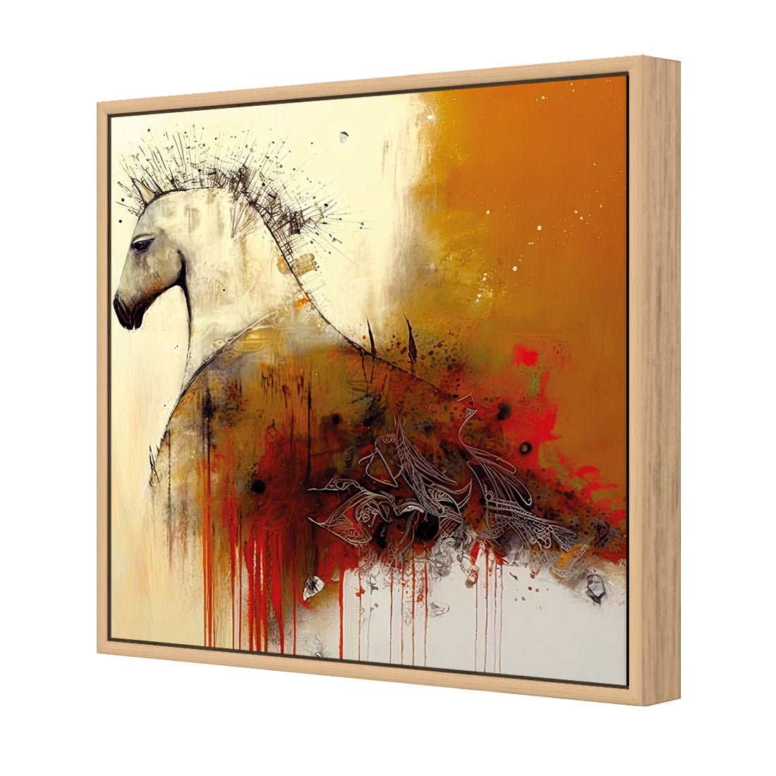 Echo of Hoofbeats I - Wall Art Designs - WB_100991_AS_Q CAF_CP - MPY - 260 - M - S - S_37x37_S - 1550 - OAK