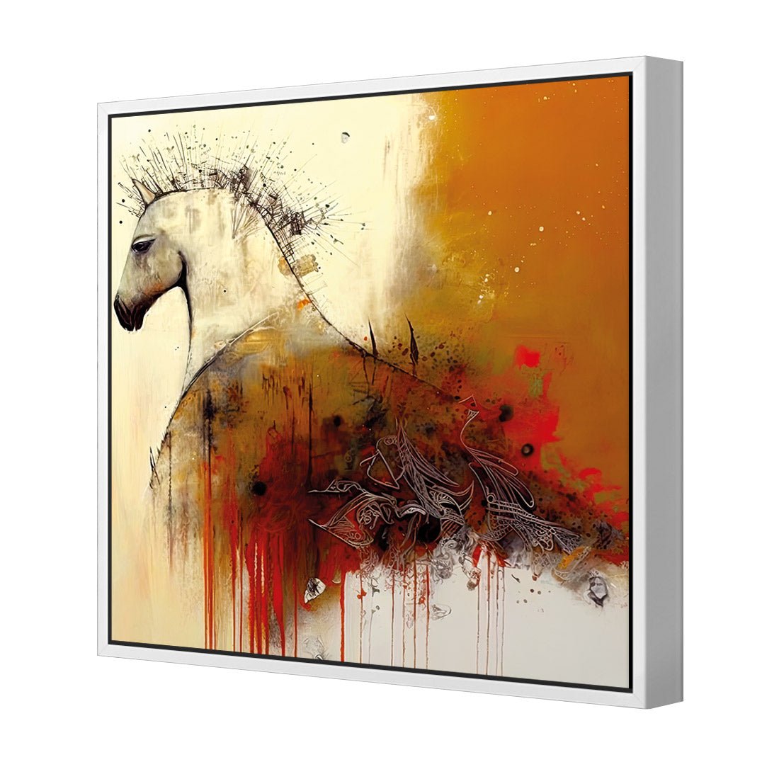 Echo of Hoofbeats I - Wall Art Designs - WB_100991_AS_Q CAF_CP - MPY - 260 - M - S - S_37x37_S - 1550 - WHT