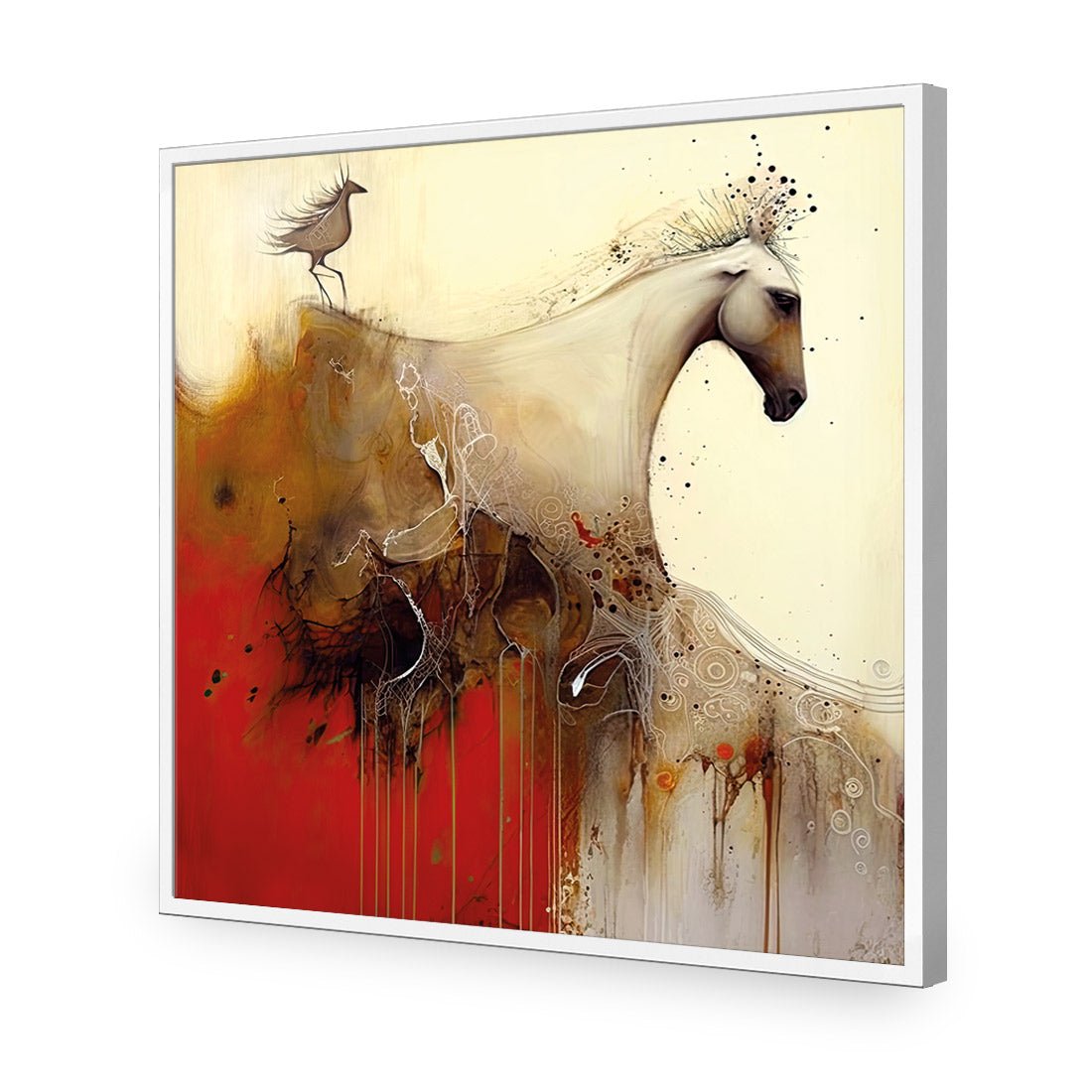 Echo of Hoofbeats II - Wall Art Designs - WB_100999_AS_Q CAF_AP - 030 - EDG_37x37_S - 2538 - WHT