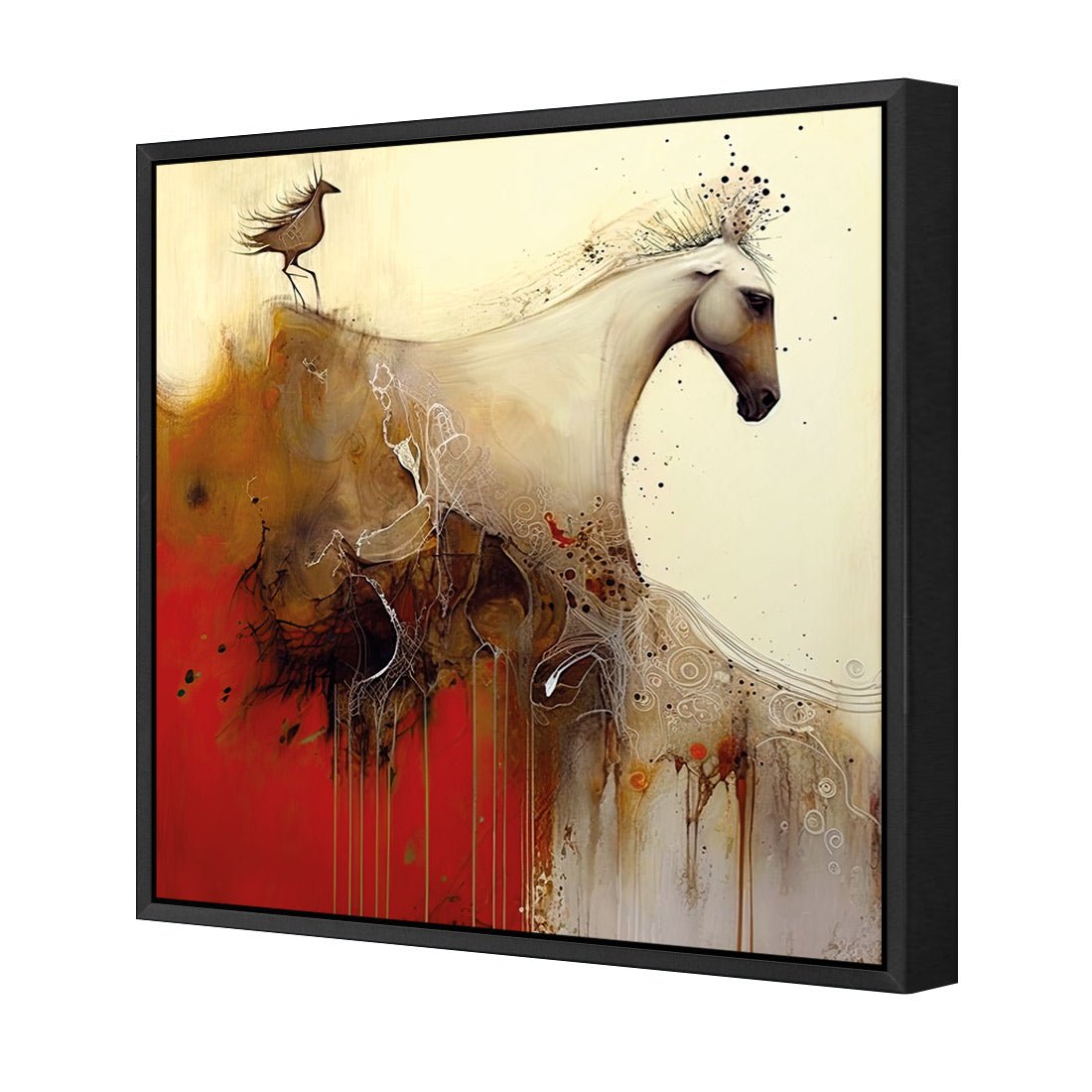 Echo of Hoofbeats II - Wall Art Designs - WB_100999_AS_Q CAF_CP - MPY - 260 - M - S - S_37x37_S - 1550 - BLK