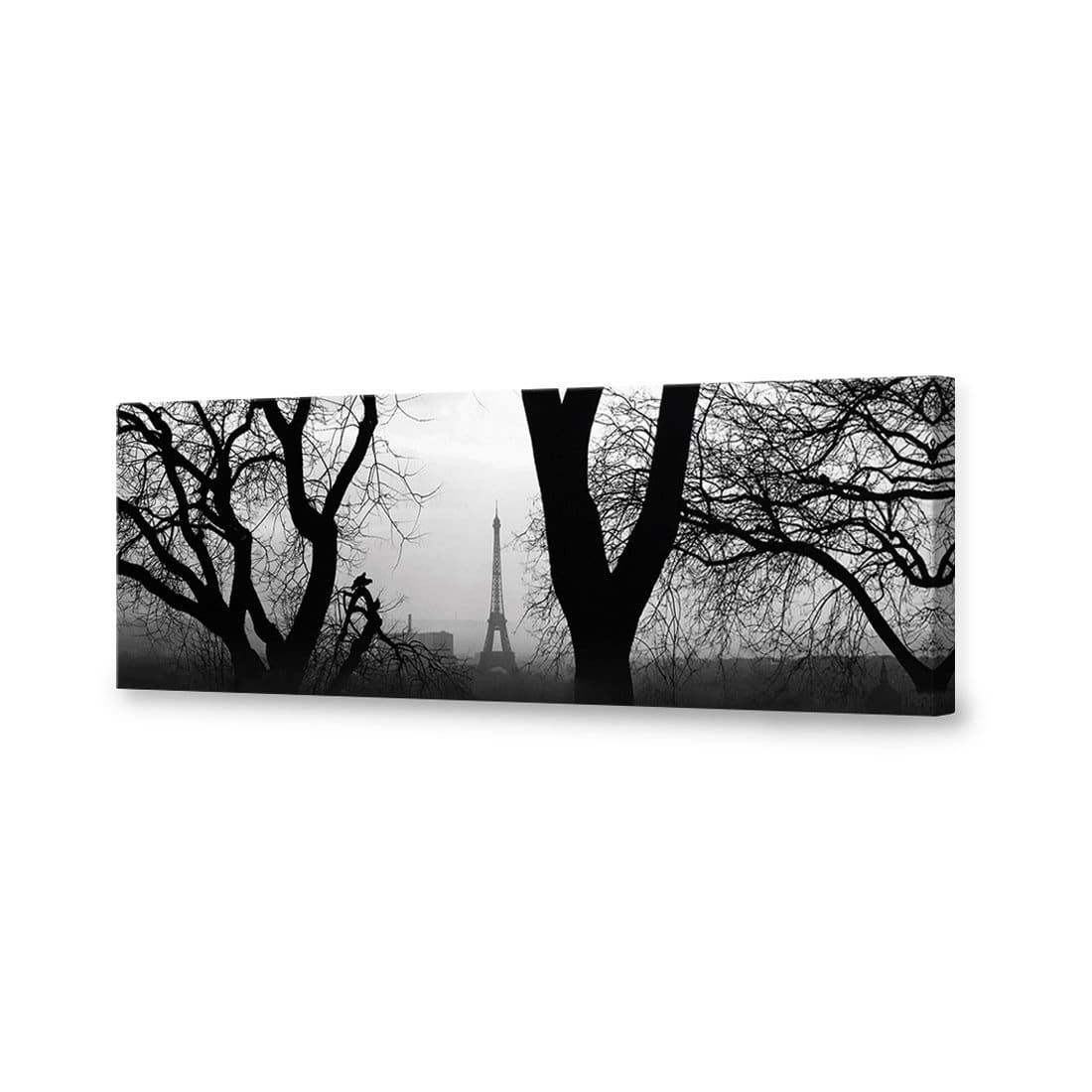 Eiffel Tower Through Trees, B&W Canvas Art - Wall Art Designs - 664_BL_H WAD_CP - MPY - 260 - M - S - S_60x20_NONE