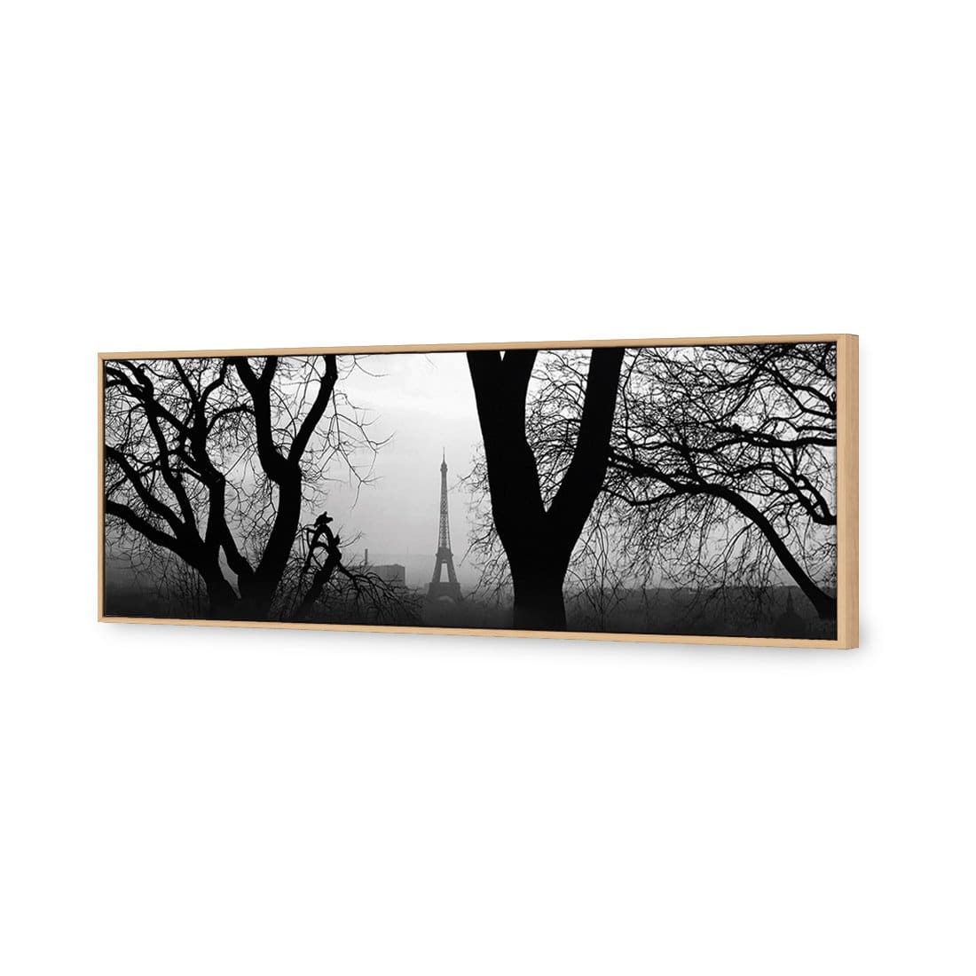 Eiffel Tower Through Trees, B&W Canvas Art - Wall Art Designs - 664_BL_H WAD_CP - MPY - 260 - M - S - S_60x20_S - 1550 - OAK