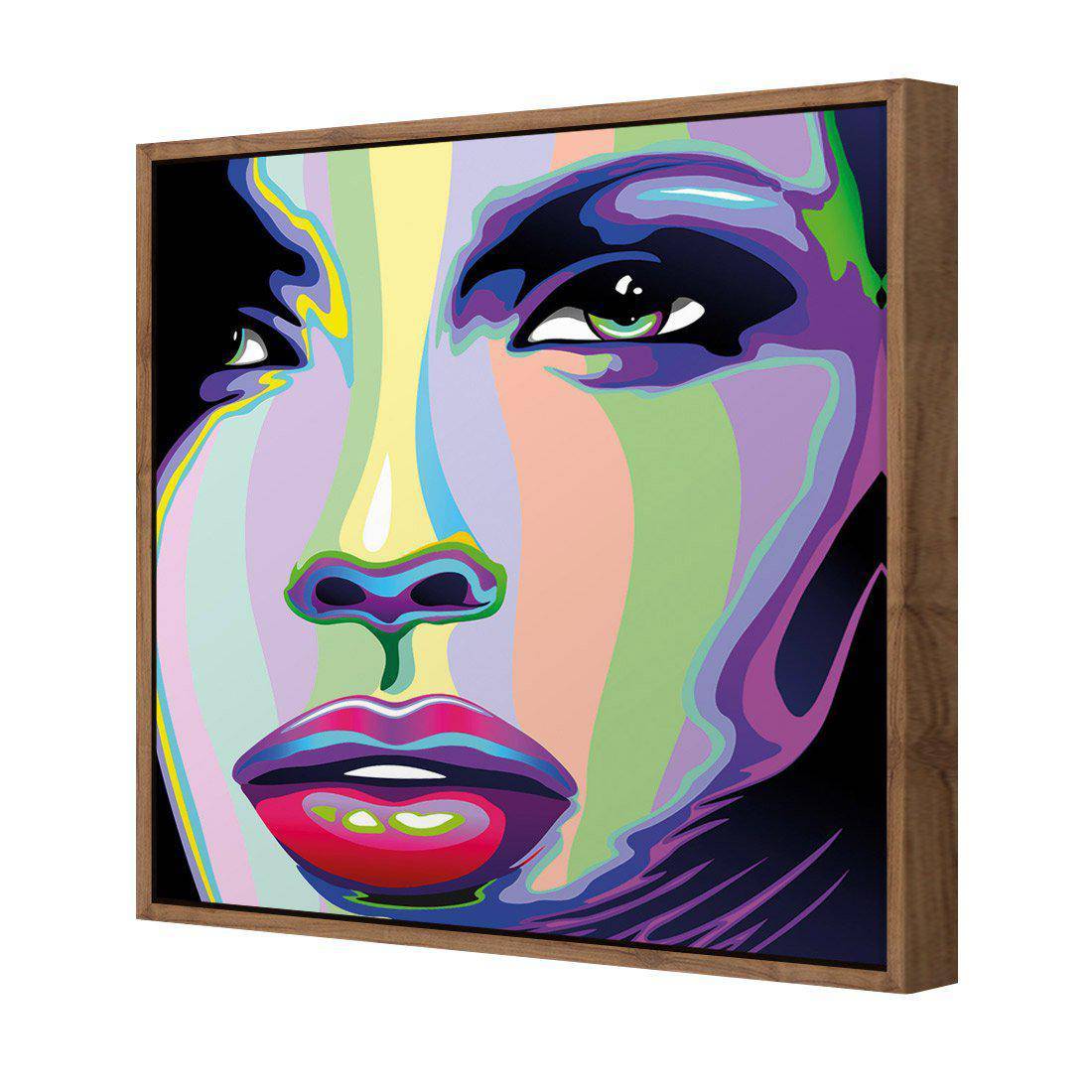 Electric Face | Standard Canvas | Floating Frame | Natural