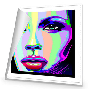 Electric Face | Standard Canvas | No Frame | Rolled Canvas