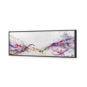 Electricity On Black, Inverted, Long | Standard Canvas | Floating Frame | Black