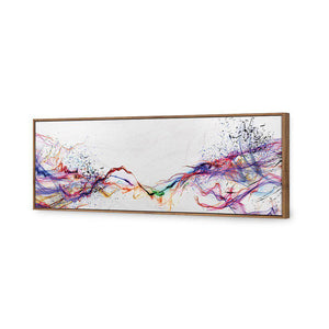 Electricity On Black, Inverted, Long | Standard Canvas | Floating Frame | Natural