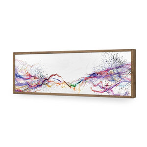 Electricity On Black, Inverted, Long | Standard Acrylic | Flat Frame No Border | Natural