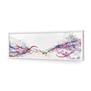 Electricity On Black, Inverted, Long | Standard Acrylic | Flat Frame No Border | White