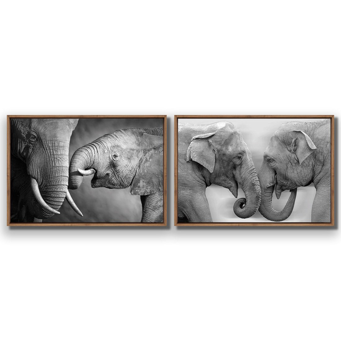 Elephant Family Perfect Pair - Wall Art Designs - SET2_5013_AR_H WAD_CP - MPY - 260 - M - S - S_45x30_S - 1550 - NAT