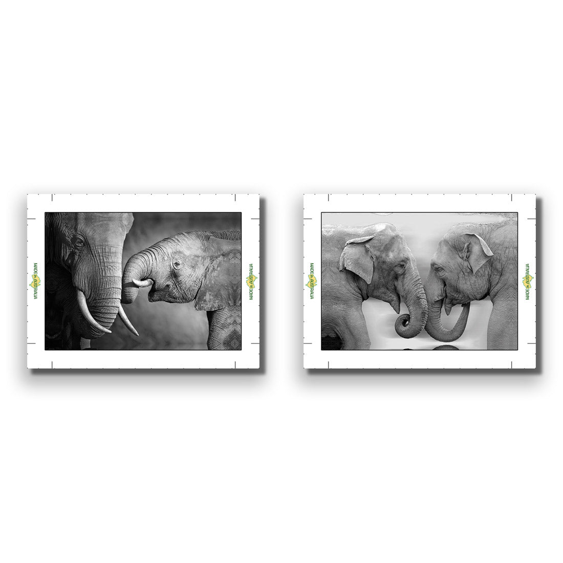 Elephant Family Perfect Pair - Wall Art Designs - SET2_5013_AR_H WAD_CP - MPY - 260 - M - R_45x30_NONE