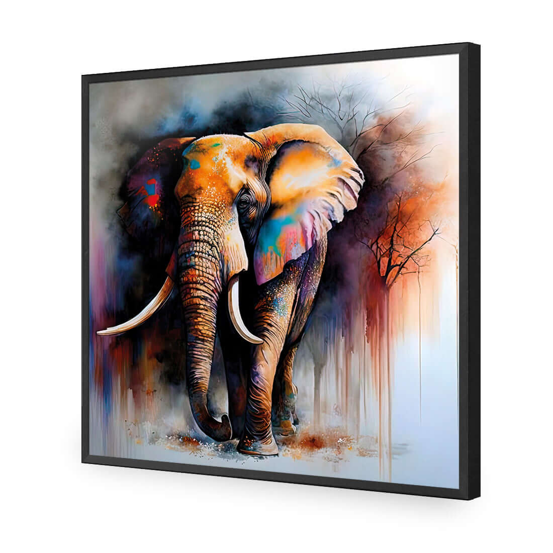 Elephant Runway II - Wall Art Designs - WB_100565_AS_Q WAD_AP - 030 - EDG_37x37_S - 2538 - BLK