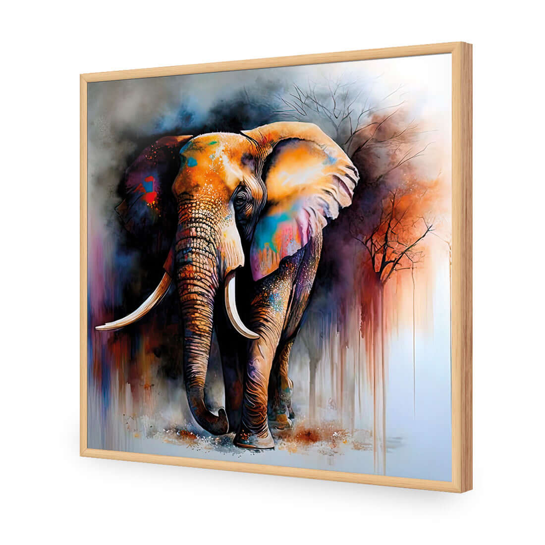 Elephant Runway II - Wall Art Designs - WB_100565_AS_Q WAD_AP - 030 - EDG_37x37_S - 2538 - OAK