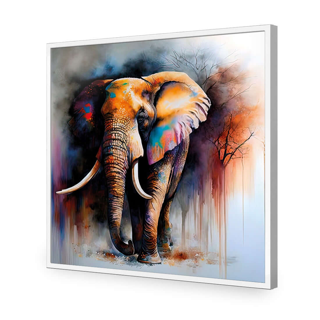 Elephant Runway II - Wall Art Designs - WB_100565_AS_Q WAD_AP - 030 - EDG_37x37_S - 2538 - WHT