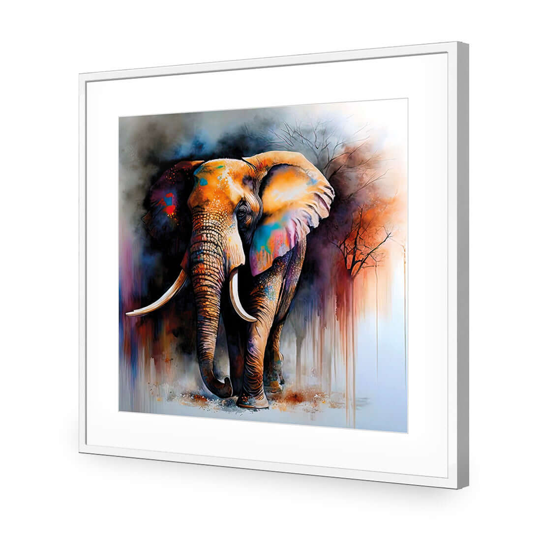 Elephant Runway II - Wall Art Designs - WB_100565_AS_Q WAD_AP - 030 - MAT_37x37_S - 2538 - WHT