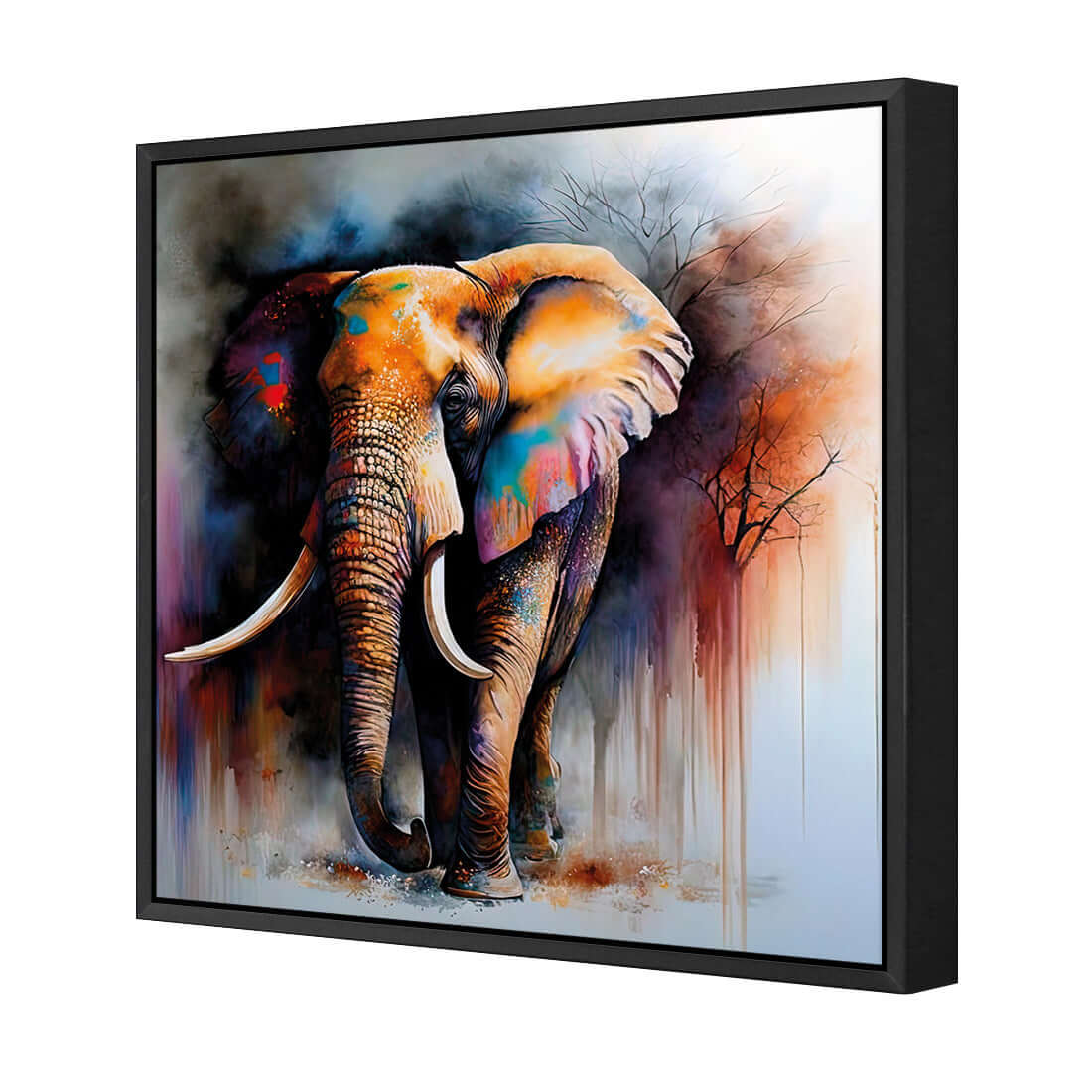 Elephant Runway II - Wall Art Designs - WB_100565_AS_Q WAD_CP - MPY - 260 - M - S - S_37x37_S - 1550 - BLK