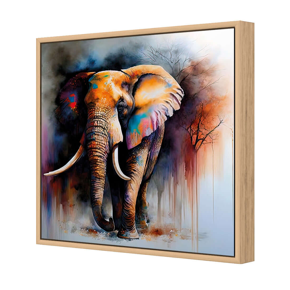 Elephant Runway II - Wall Art Designs - WB_100565_AS_Q WAD_CP - MPY - 260 - M - S - S_37x37_S - 1550 - OAK