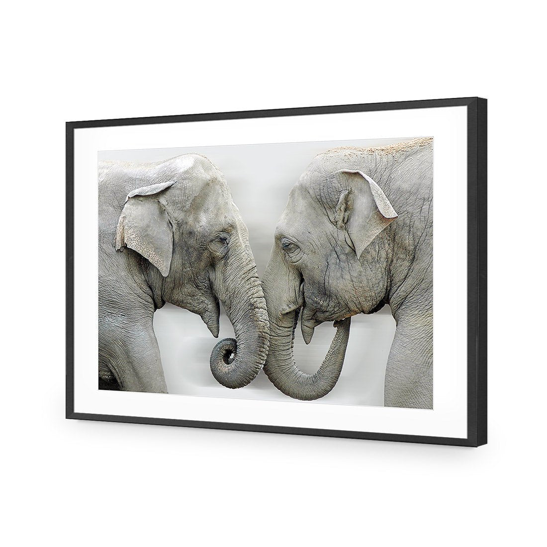 Elephants Kissing - Wall Art Designs - 1241_AR_H WAD_AP - 030 - MAT_45x30_S - 2538 - BLK