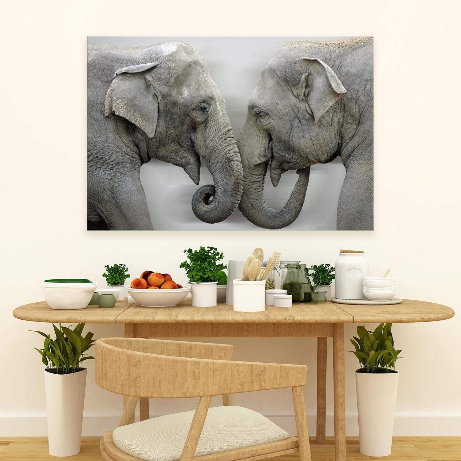 Elephants Kissing - Wall Art Designs - 1241_AR_H WAD_CP - MPY - 260 - M - S - S_45x30_NONE