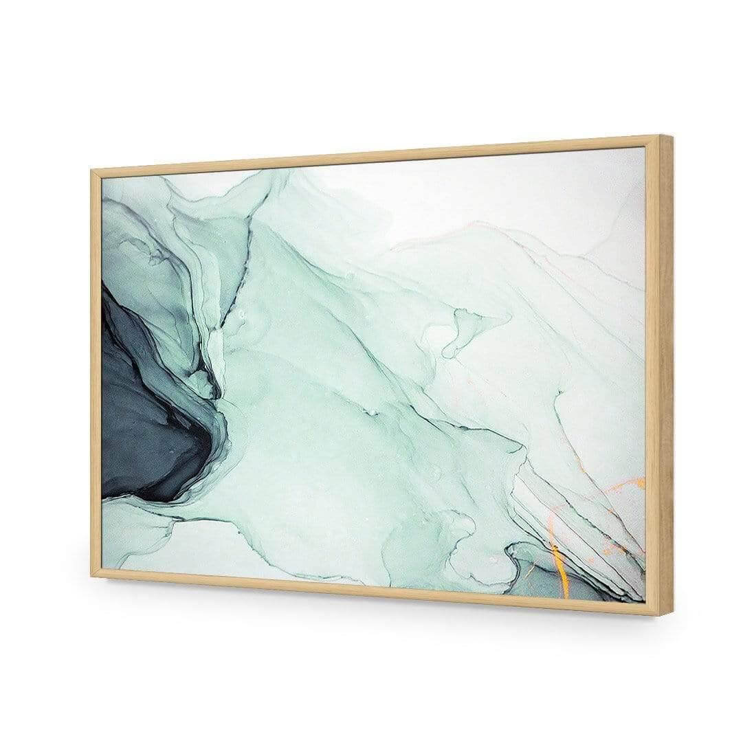 Emerald River II | Classic Acrylic | Flat Frame No Border | Oak