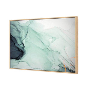 Emerald River II | Classic Canvas | Floating Frame | Oak