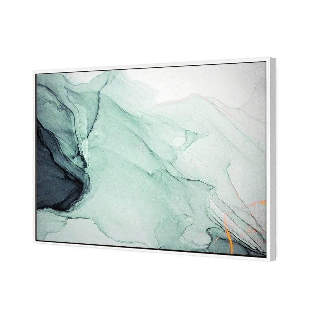 Emerald River II | Classic Canvas | Floating Frame | White
