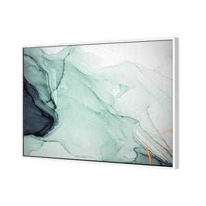 Emerald River II | Classic Canvas | Floating Frame | White