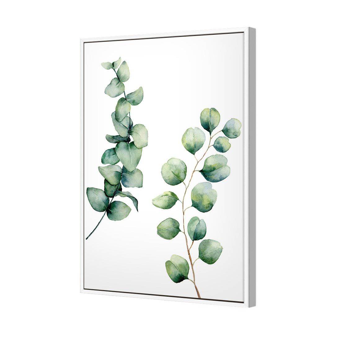 Eucalyptus Duo | Standard Canvas | Floating Frame | White