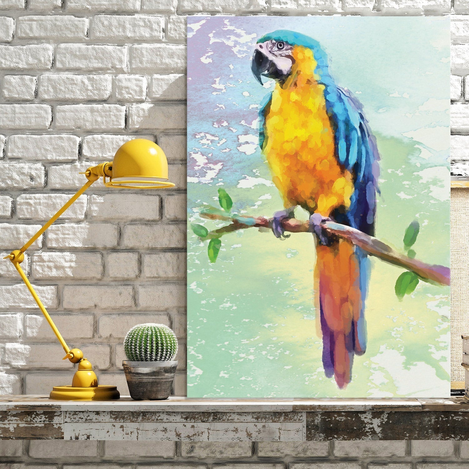 Exotic Macaw, Watercolour - Wall Art Designs - 2355_DR_V WAD_CP - MPY - 260 - M - S - S_45x30_NONE