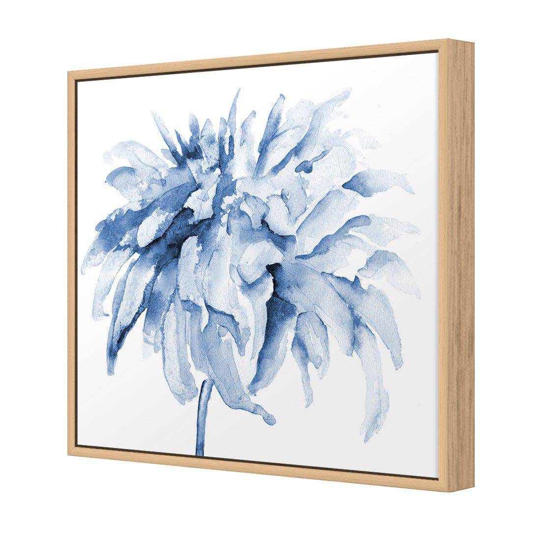 Fairy Floss, Blue Square | Classic Canvas | Floating Frame | Oak