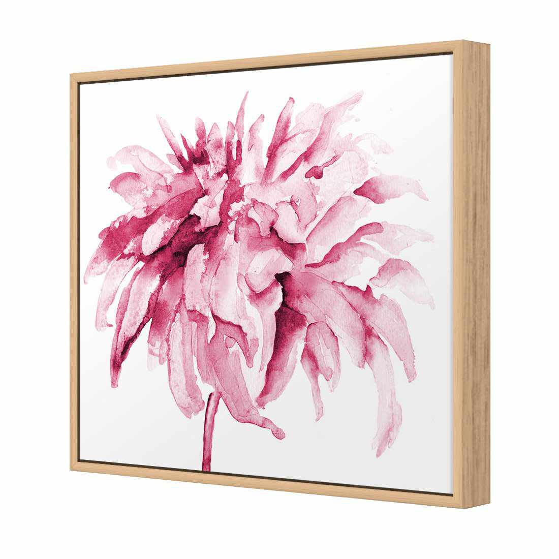 Fairy Floss, Pink Square | Standard Canvas | Floating Frame | Oak