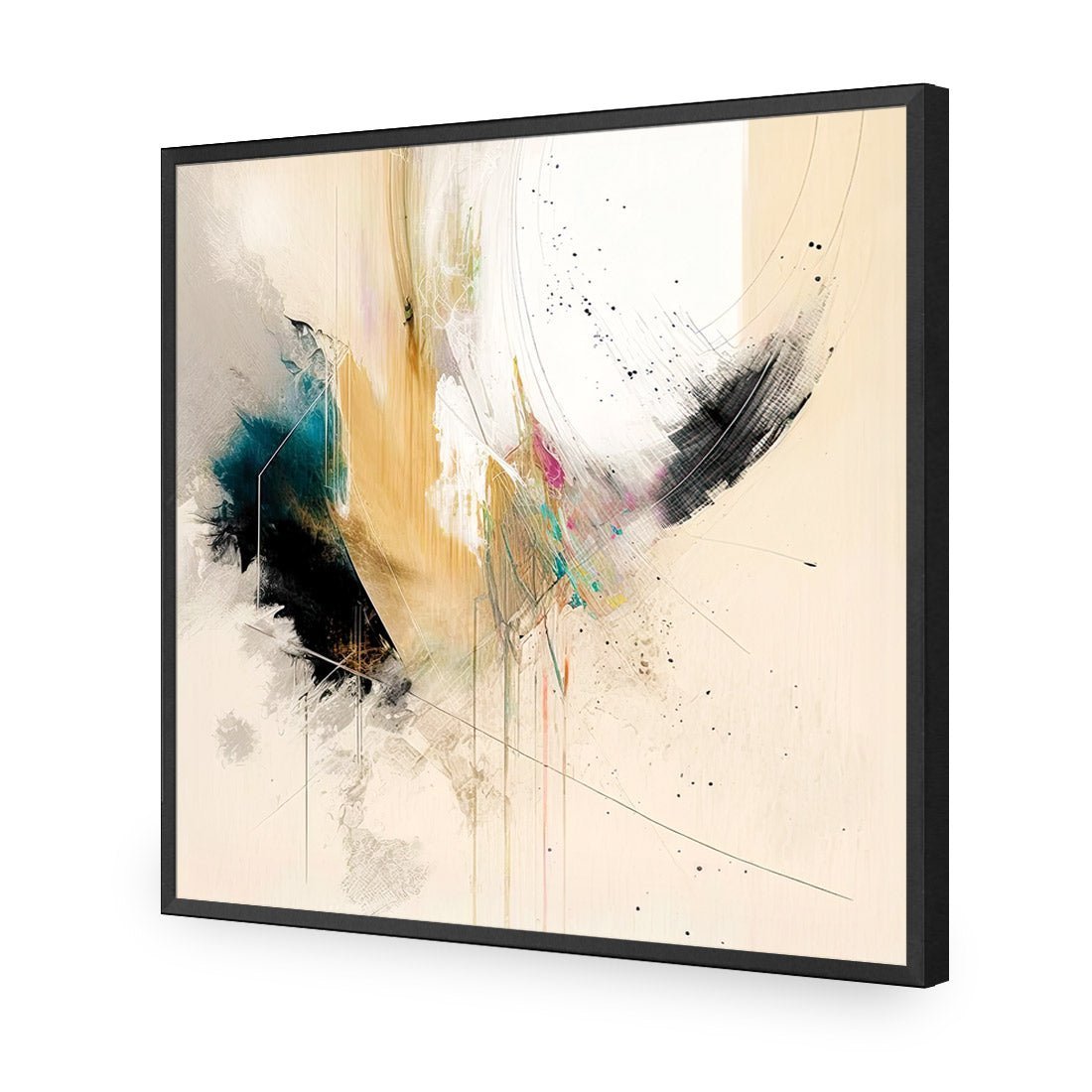 Falling Feathers - Wall Art Designs - WB_100969_AS_Q CAF_AP - 030 - EDG_37x37_S - 2538 - BLK