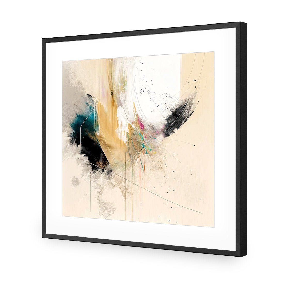 Falling Feathers - Wall Art Designs - WB_100969_AS_Q CAF_AP - 030 - MAT_37x37_S - 2538 - BLK