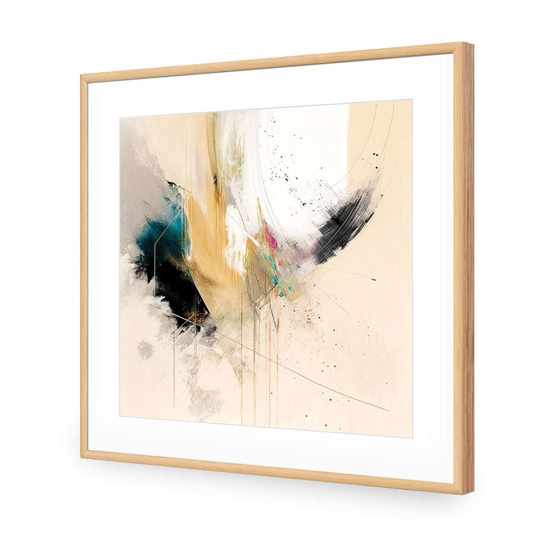 Falling Feathers - Wall Art Designs - WB_100969_AS_Q CAF_AP - 030 - MAT_37x37_S - 2538 - OAK