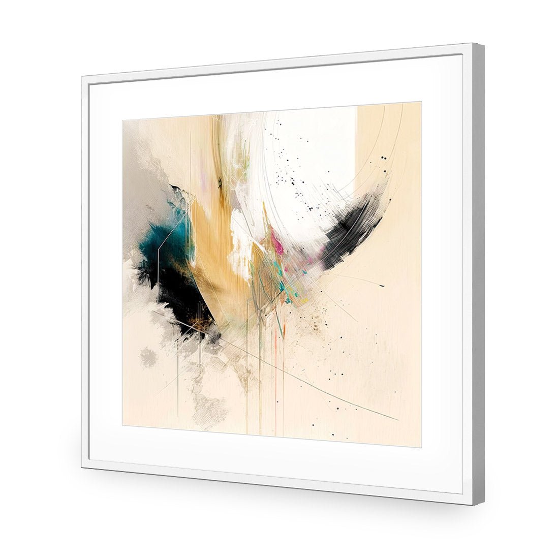 Falling Feathers - Wall Art Designs - WB_100969_AS_Q CAF_AP - 030 - MAT_37x37_S - 2538 - WHT