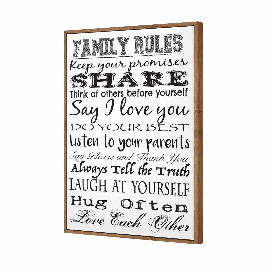 Family Rules Canvas Art - Wall Art Designs - 2381_AR_V WAD_CP - MPY - 260 - M - S - S_45x30_S - 1550 - NAT