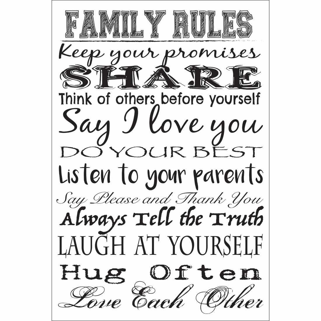 Family Rules Canvas Art - Wall Art Designs - 2381_AR_V WAD_CP - MPY - 260 - M - S - S_45x30_NONE