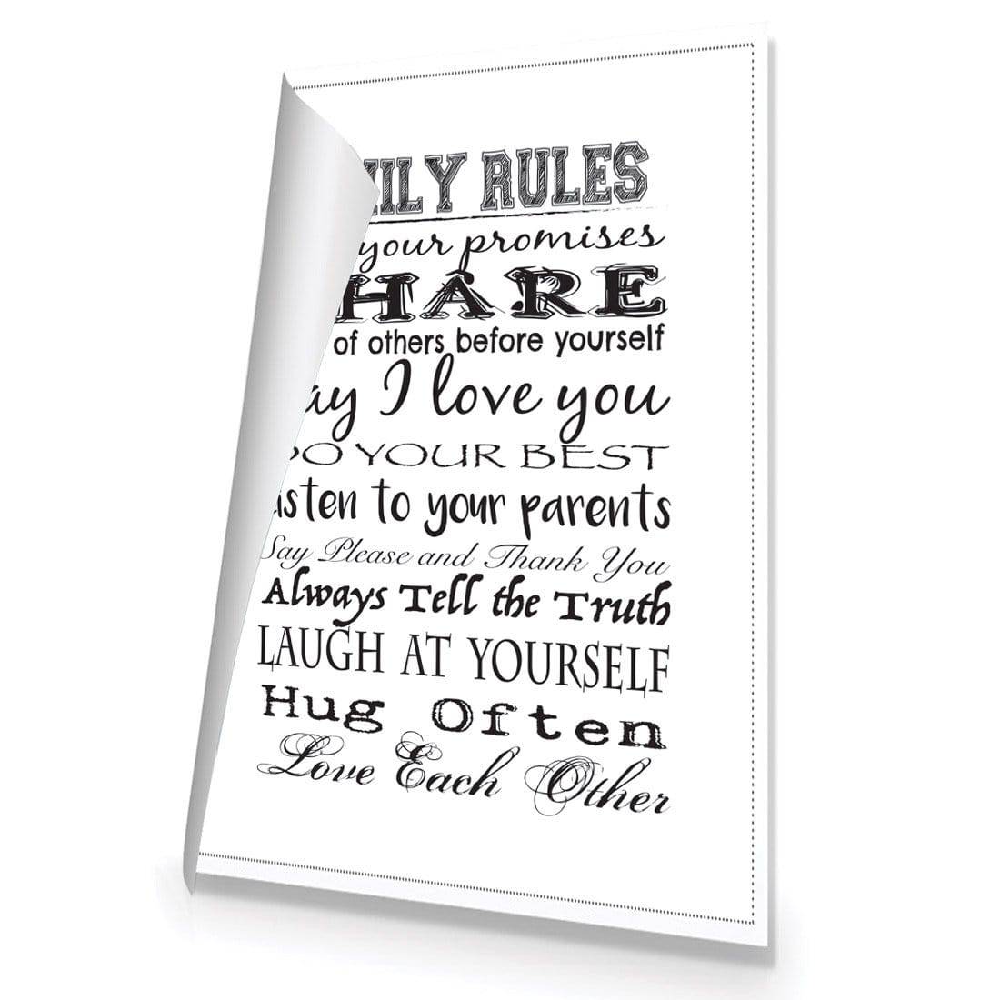 Family Rules Canvas Art - Wall Art Designs - 2381_AR_V WAD_CP - MPY - 260 - M - R_45x30_NONE