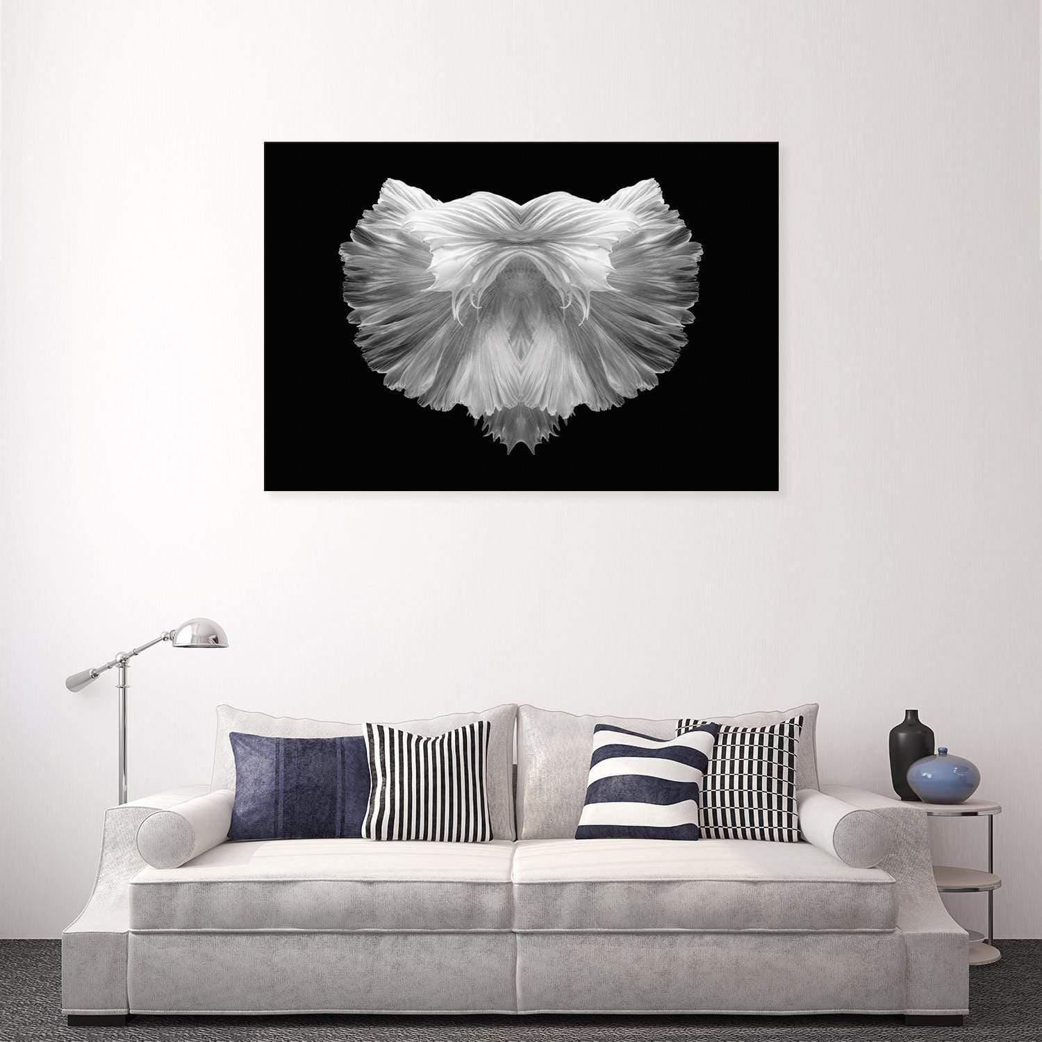 Fan Tails, Black and White (Landscape) - Wall Art Designs - 3156_BR_H WAD_CP - MPY - 260 - M - S - S_45x30_NONE