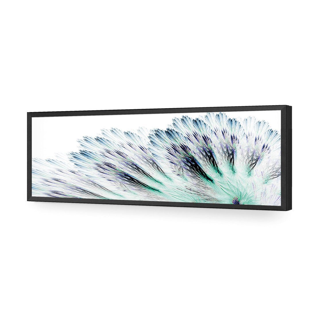 Fanned Fracture, Blue Green (long) - Wall Art Designs - 2441_DL_H WAD_AP - 030 - EDG_90x30_S - 2538 - BLK