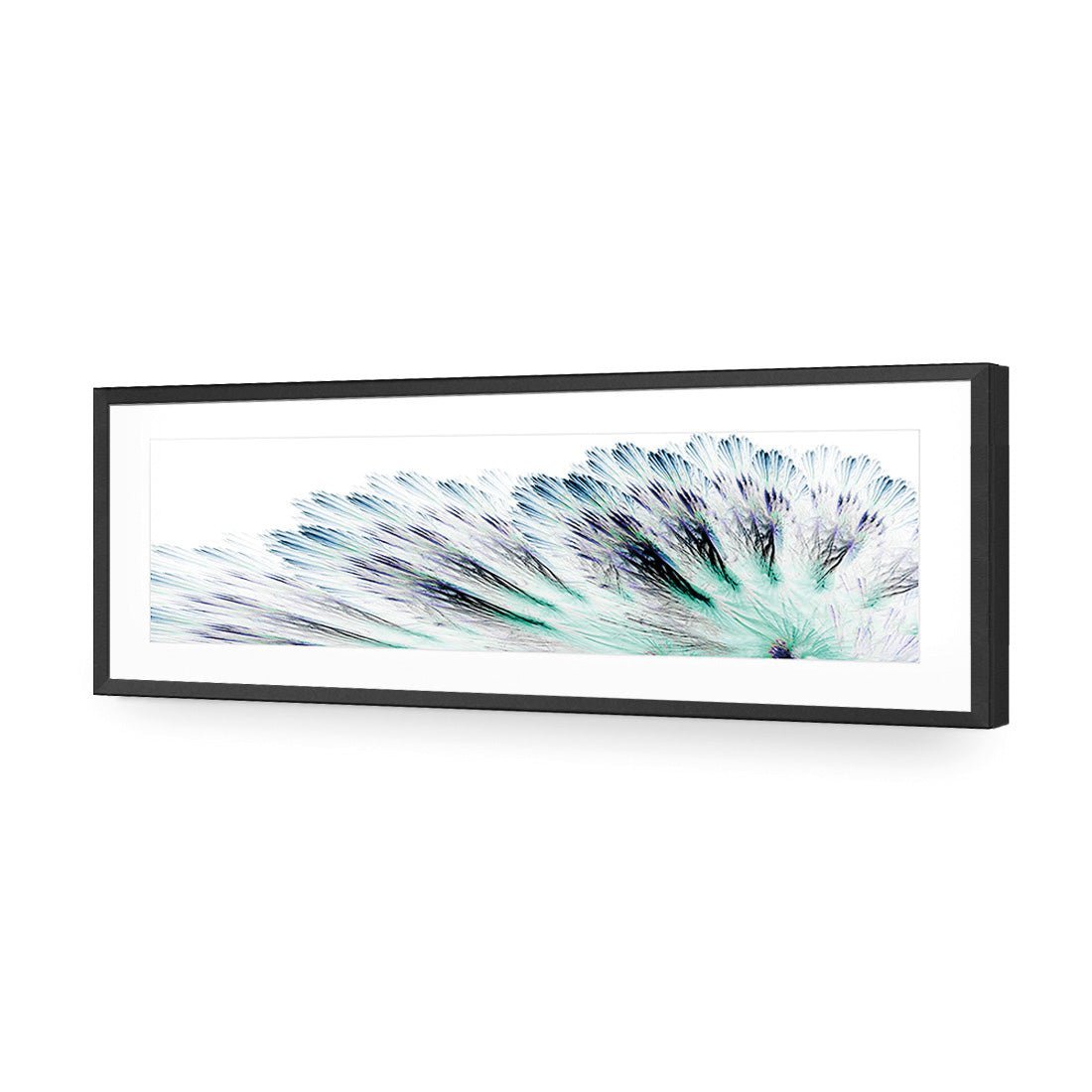 Fanned Fracture, Blue Green (long) - Wall Art Designs - 2441_DL_H WAD_AP - 030 - MAT_90x30_S - 2538 - BLK