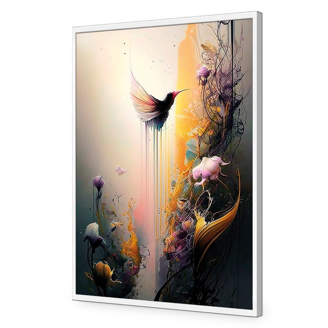 Fantasy Hummingbird I - Wall Art Designs - WB_100580_AR_V CAF_AP - 030 - EDG_45x30_S - 2538 - WHT