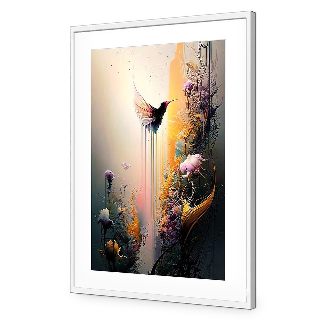 Fantasy Hummingbird I - Wall Art Designs - WB_100580_AR_V CAF_AP - 030 - MAT_45x30_S - 2538 - WHT