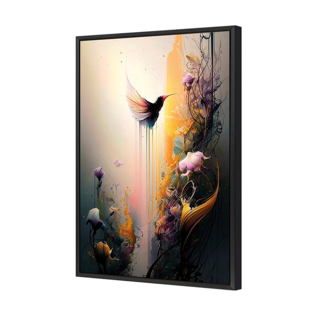 Fantasy Hummingbird I - Wall Art Designs - WB_100580_AR_V CAF_CP - MPY - 260 - M - S - S_45x30_S - 1550 - BLK